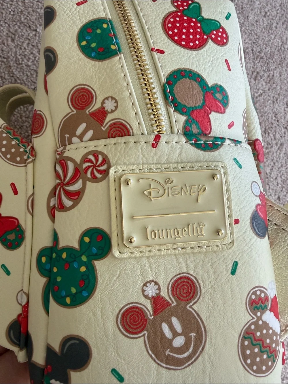 Disney Christmas cookie loungefly mini backpack